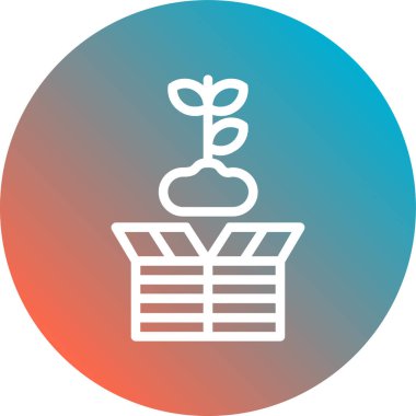 Bitki. Web simgesi basit illüstrasyon