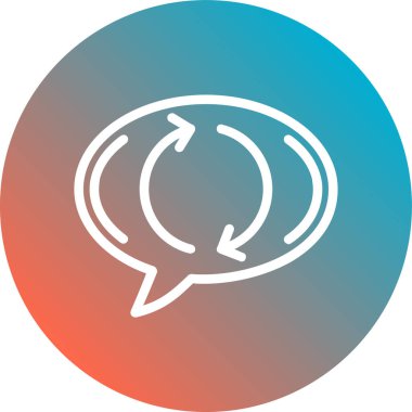 Konuşma baloncuğu simgesinin vektör çizimi