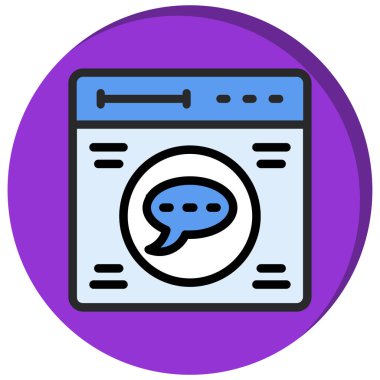 Konuş. Web simgesi basit illüstrasyon