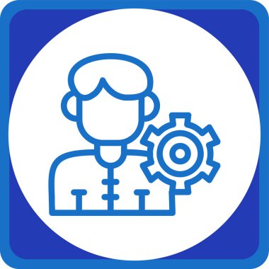 çerçeve içinde dişli vektör simgesi