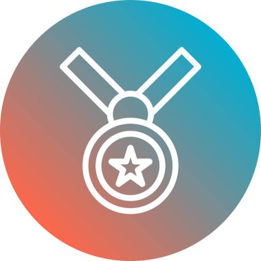 Madalya vektör simgesi modern tasarım illüstrasyonu