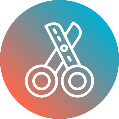 Bir makas simgesinin vektör illüstrasyonu