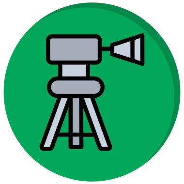 Kamera simgesi. Web için teleskop vektör simgelerinin basit illüstrasyonu