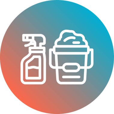 Köpük çizgi ikonlu sabun şişesi. vektör illüstrasyonu