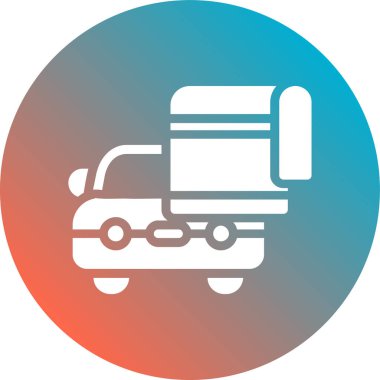 dağıtım van simgesinin vektör illüstrasyonu