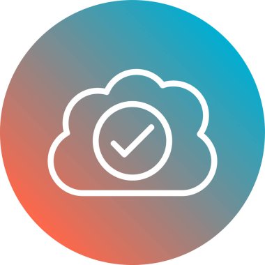 Bulut simgesi vektör illüstrasyonu