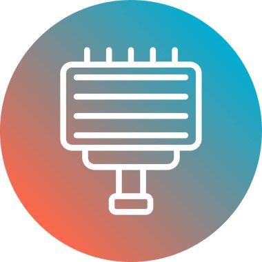 Vektör illüstrasyonu, silo simgesi basit