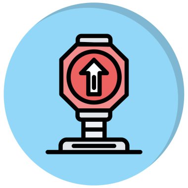 Alarm saat simgesi vektör illüstrasyonu