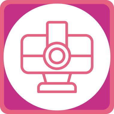 Kamera simgesinin vektör illüstrasyonu