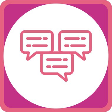 Konuş. Web simgesi basit illüstrasyon