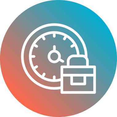 Saat simgesi vektör illüstrasyonu