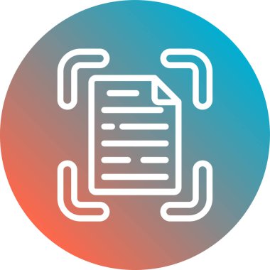 Belge. Web simgesi basit illüstrasyon