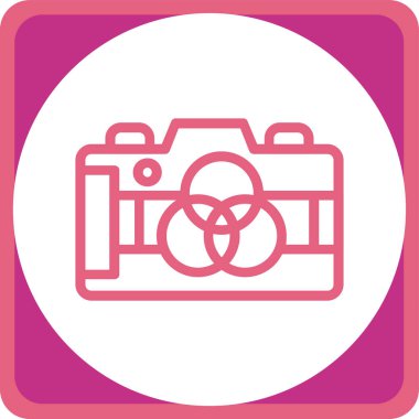 kamera simgesi vektör illüstrasyonu