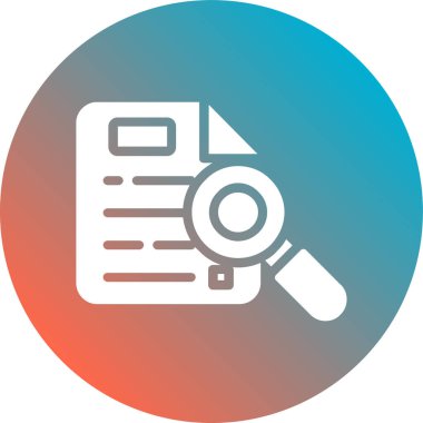 Belge ikonu vektör illüstrasyon tasarımı olan büyüteç