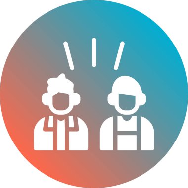 işçi simgesi soyut arkaplanda izole edildi