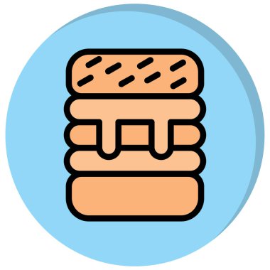 Ekmek. Web simgesi basit illüstrasyon