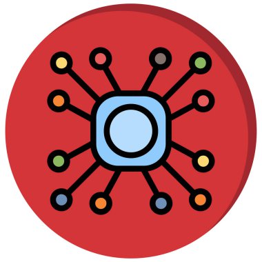 Dairesel bir simgenin vektör illüstrasyonu