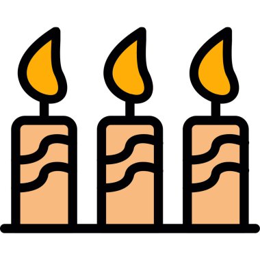 Doğum günü pastası simgesi renk ana hatları vektörü