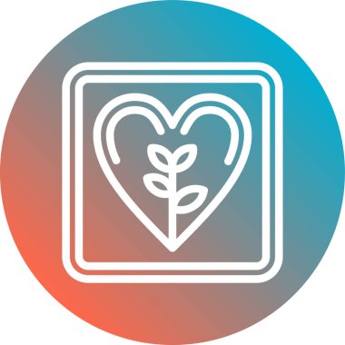 Kalp ikonu vektör illüstrasyonu