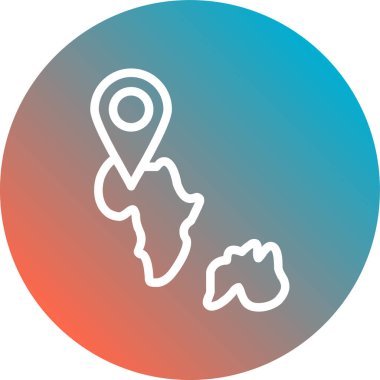 Vektör konumu simge illüstrasyonu