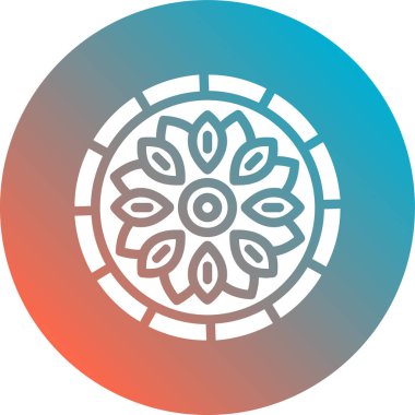 Bir çiçek simgesinin vektör illüstrasyonu