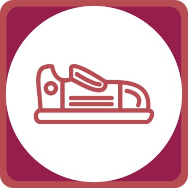 Kırmızı ve beyaz simgenin vektör illüstrasyonu