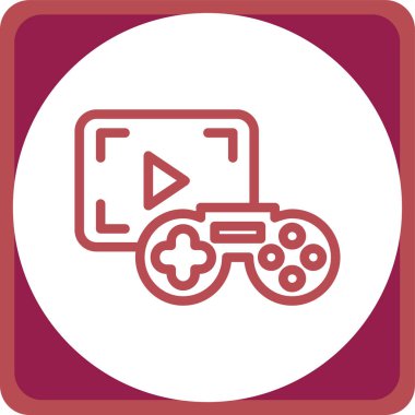 Video oyunu simgesi vektör illüstrasyonu