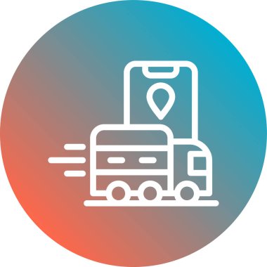 Otobüs. Web simgesi basit illüstrasyon