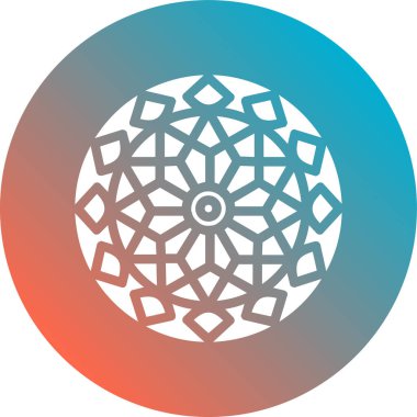 Bir yıldızın yuvarlak simgesinin vektör çizimi