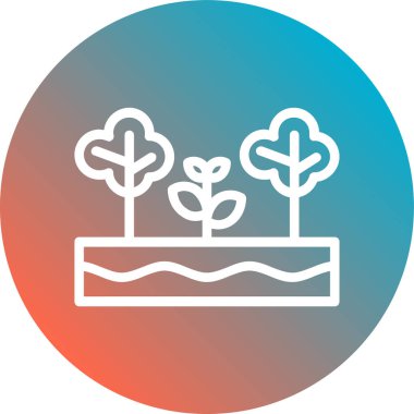 ağaç simgesinin vektör illüstrasyonu