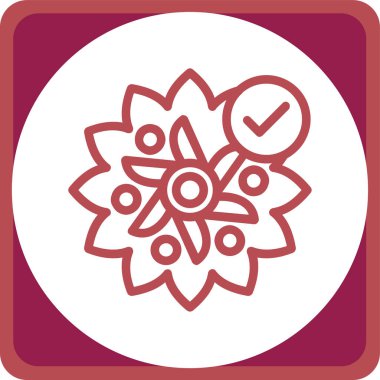 Çiçek. Web simgesi basit tasarım