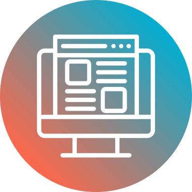 seo modern simgesinin vektör illüstrasyonu