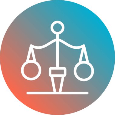 Adalet simgesinin vektör illüstrasyonu