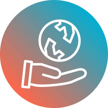 Dünya simgesinin vektör illüstrasyonu