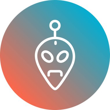 Bir yüz simgesinin vektör illüstrasyonu