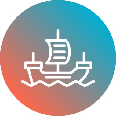 Tekne simgesinin vektör illüstrasyonu