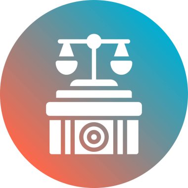 Hukuk kitap simgesini, vektör çizim