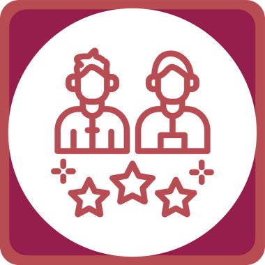 Müşteri hizmeti simgesi, vektör illüstrasyonu