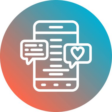 Sohbet mesajı vektör illüstrasyonu