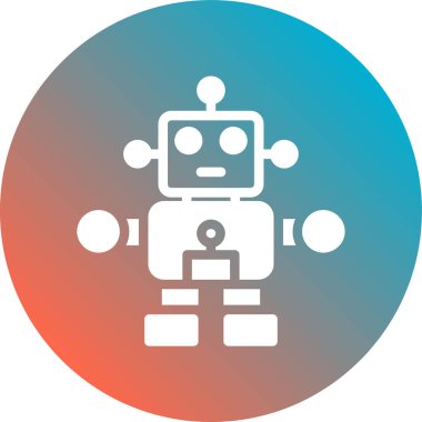 Vektör illüstrasyonu, robot simgesi ögesi