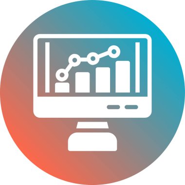 Veri analiz simgesi, vektör illüstrasyonu