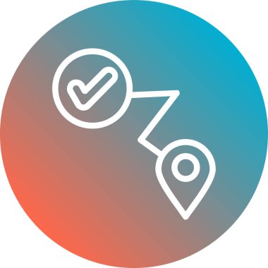 ok Simgesi Soyut Arkaplanda İzole Edildi