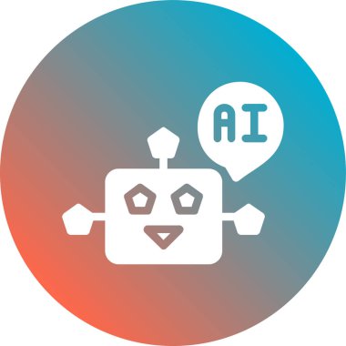 ai düz simge vektörü