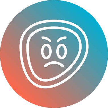 Üzgün emoji simgesinin vektör çizimi