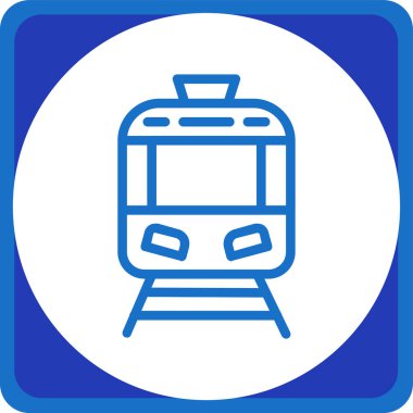 Tren simgesinin vektör illüstrasyonu