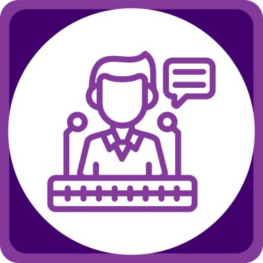 Tabletli bir adamın vektör simgesi