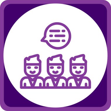 Sohbet kabarcığı vektör simgesine sahip eşsiz bir adam