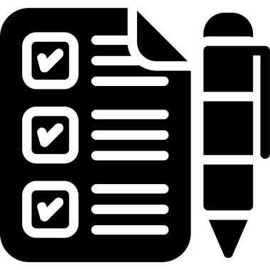 kontrol listesi simgesi, basit tasarım