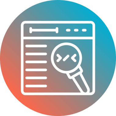 Belge ikonu vektör illüstrasyonlu büyüteç