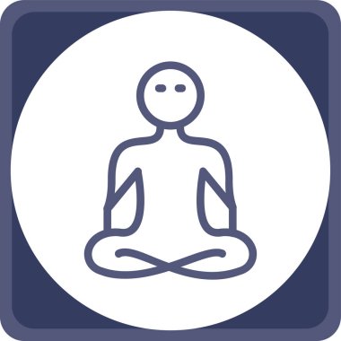 yoga. Web simgesi basit illüstrasyon
